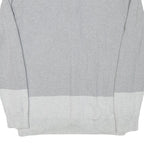 LEVI'S Mens Grey & Light Grey Plain Button Up Jumper Crew Neck Cotton Blend XL