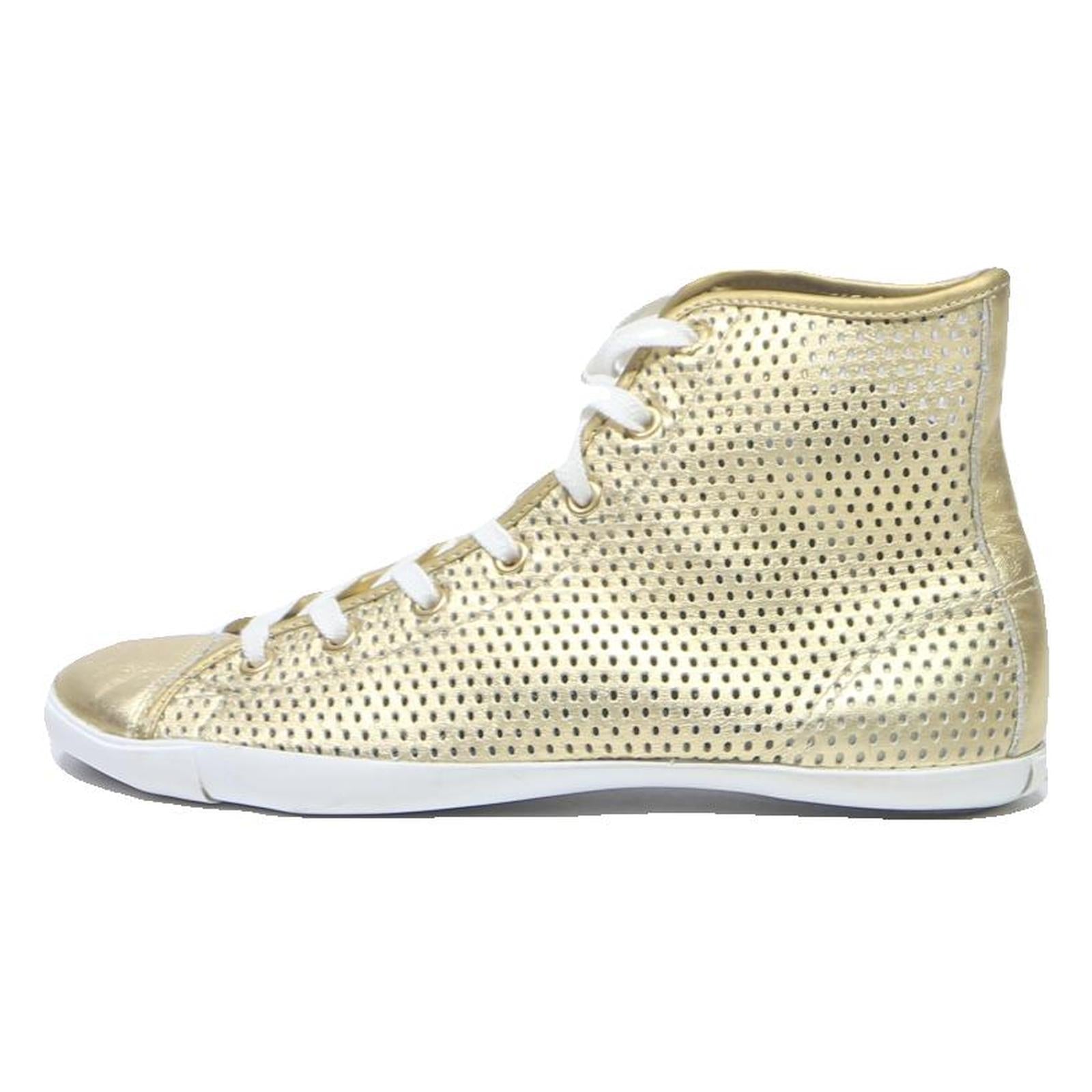 CONVERSE Womens Gold Sneaker High Top Footwear Synthetic UK 8.5 Lightweight