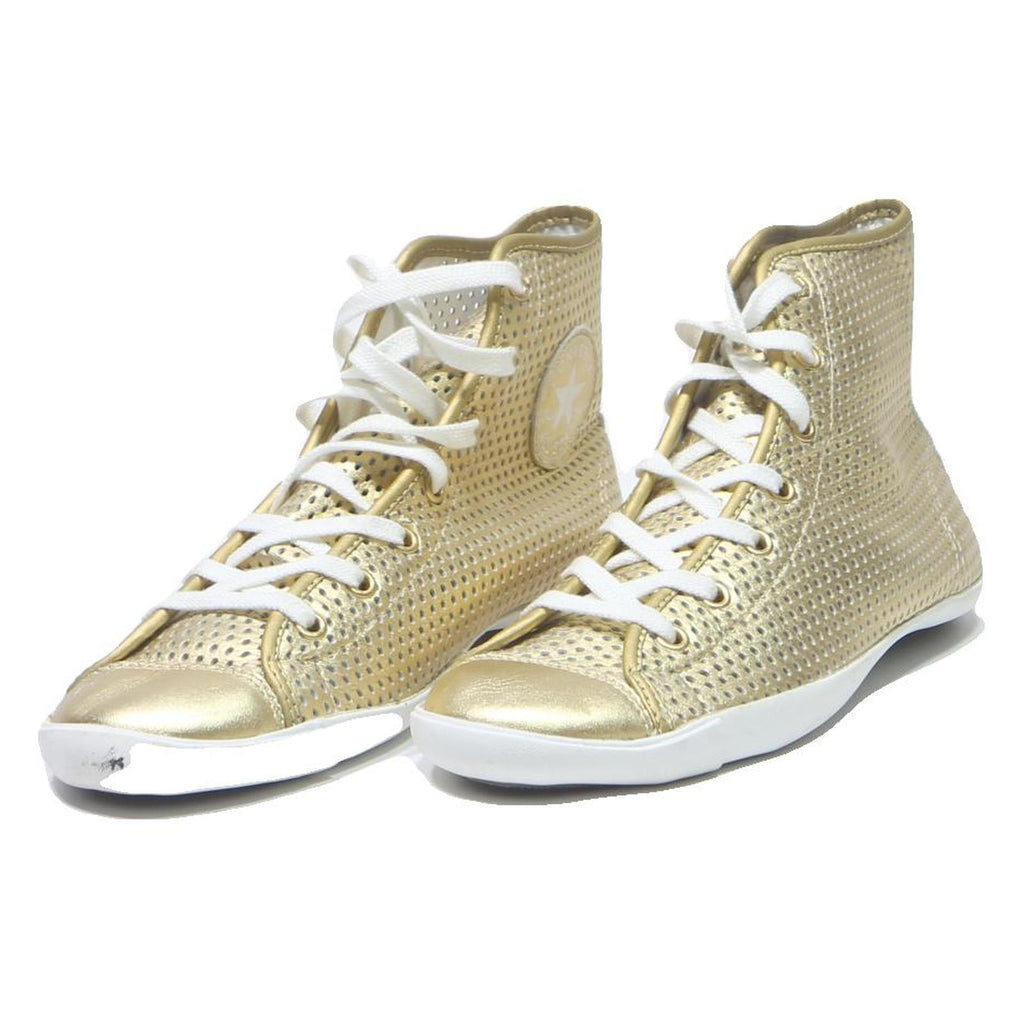 CONVERSE Womens Gold Sneaker High Top Footwear Synthetic UK 8.5 Lightweight