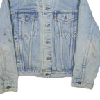 LEVI'S Mens Blue Denim Jacket M Cotton Blend Button Closure Classic Fit Casual