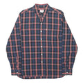 LEVI'S Mens Blue & Red Check Shirt L Cotton Long Sleeve Casual Classic