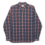 LEVI'S Mens Blue & Red Check Shirt L Cotton Long Sleeve Casual Classic
