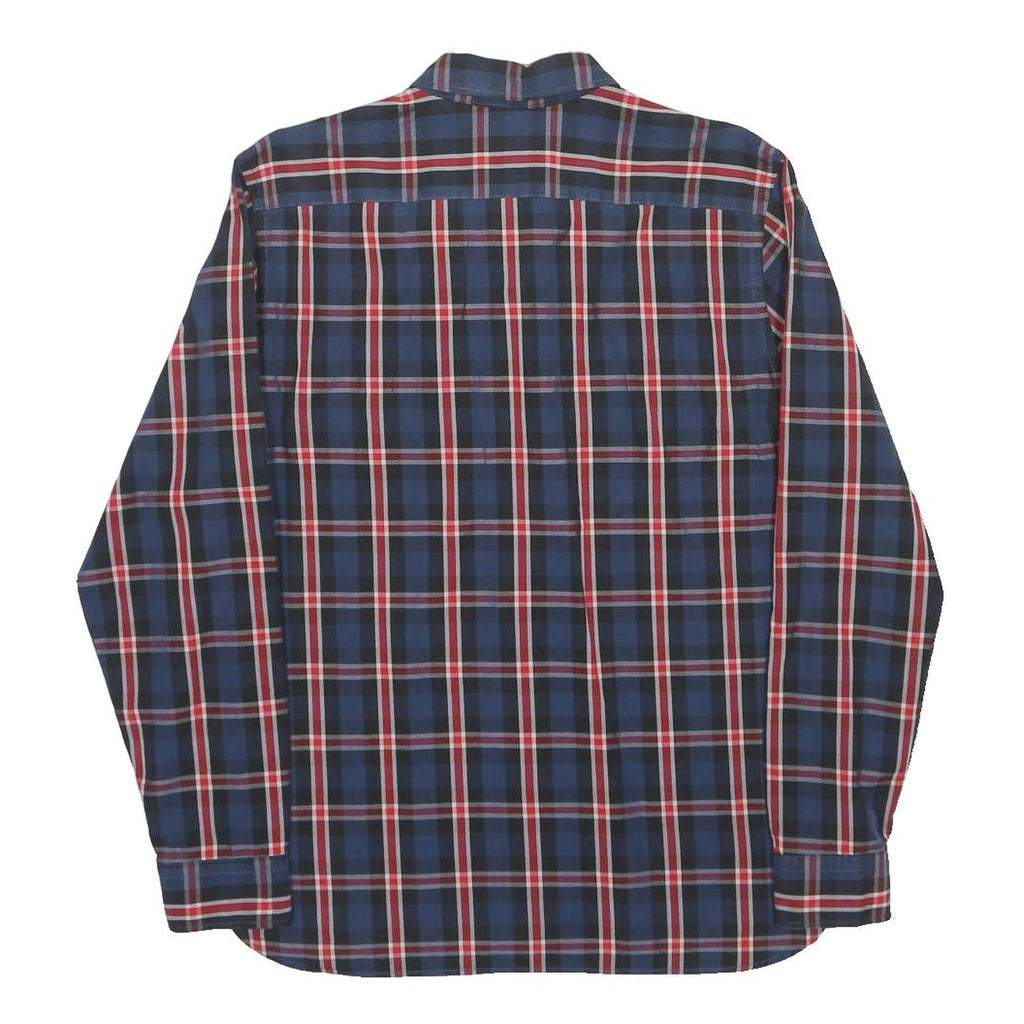 LEVI'S Mens Blue & Red Check Shirt L Cotton Long Sleeve Casual Classic
