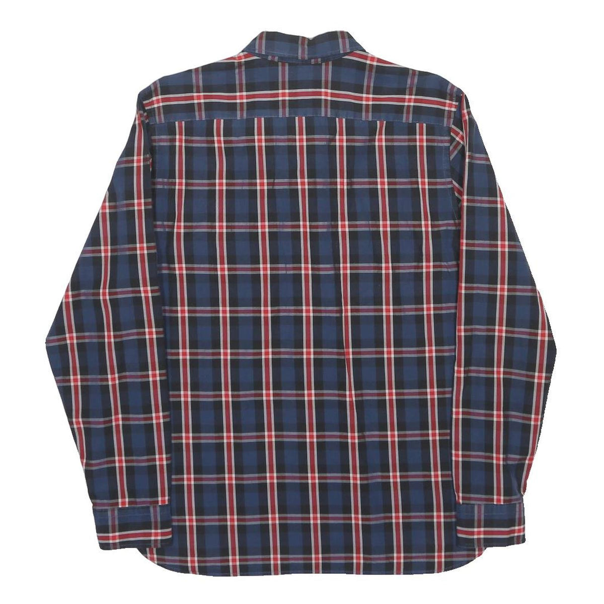 LEVI'S Mens Blue & Red Check Shirt L Cotton Long Sleeve Casual Classic