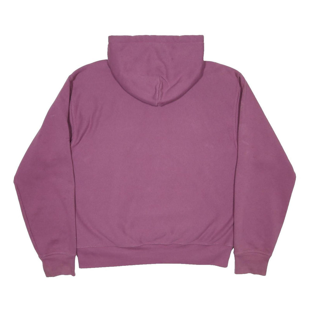 STUSSY Locations Mens Purple Zip Hoodie L Polycotton Full Zip Sweatshirt