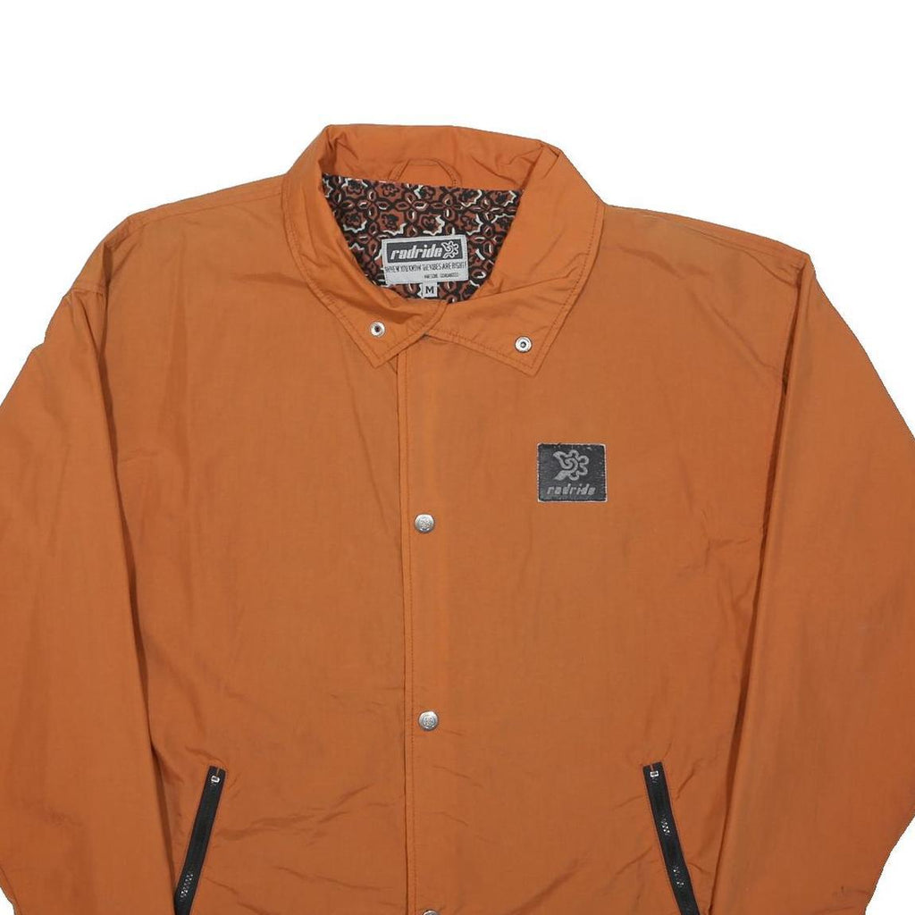 RADRIDE Mens Orange Jacket M Polyester Button Closure Plain Casual Urban