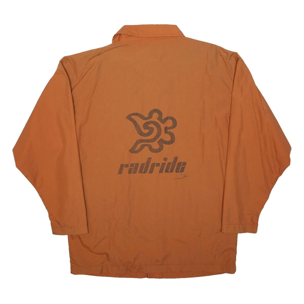 RADRIDE Mens Orange Jacket M Polyester Button Closure Plain Casual Urban
