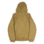 MEMBERS ONLY Mens Beige Cotton Bomber S Jacket Plain Zip Hooded Casual