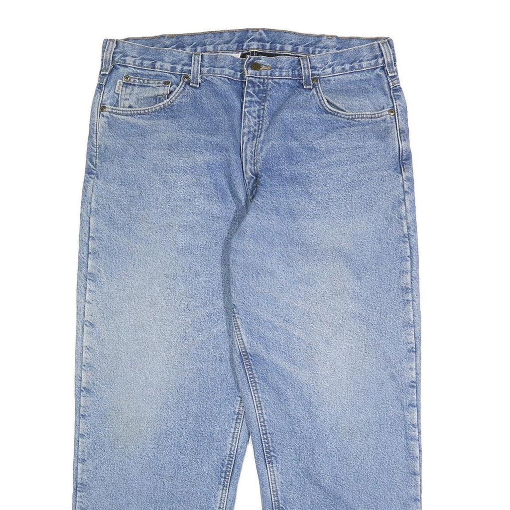 CARHARTT Mens Jeans Blue Relaxed Straight Denim Light W38 L30 Workwear
