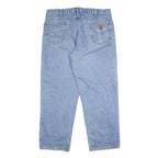 CARHARTT Mens Jeans Blue Relaxed Straight Denim Light W38 L30 Workwear