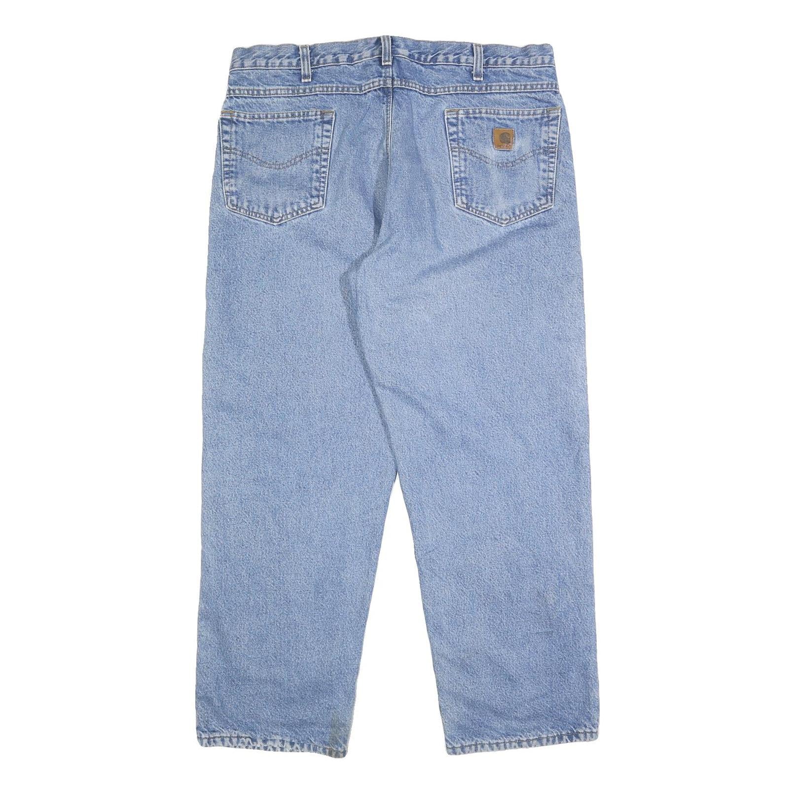 CARHARTT Mens Jeans Blue Relaxed Straight Denim Light W38 L30 Workwear