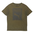 PUMA Mens Green Classic T-Shirt L Short Sleeve Crew Neck Cotton Blend