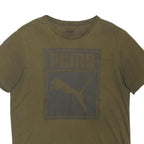 PUMA Mens Green Classic T-Shirt L Short Sleeve Crew Neck Cotton Blend