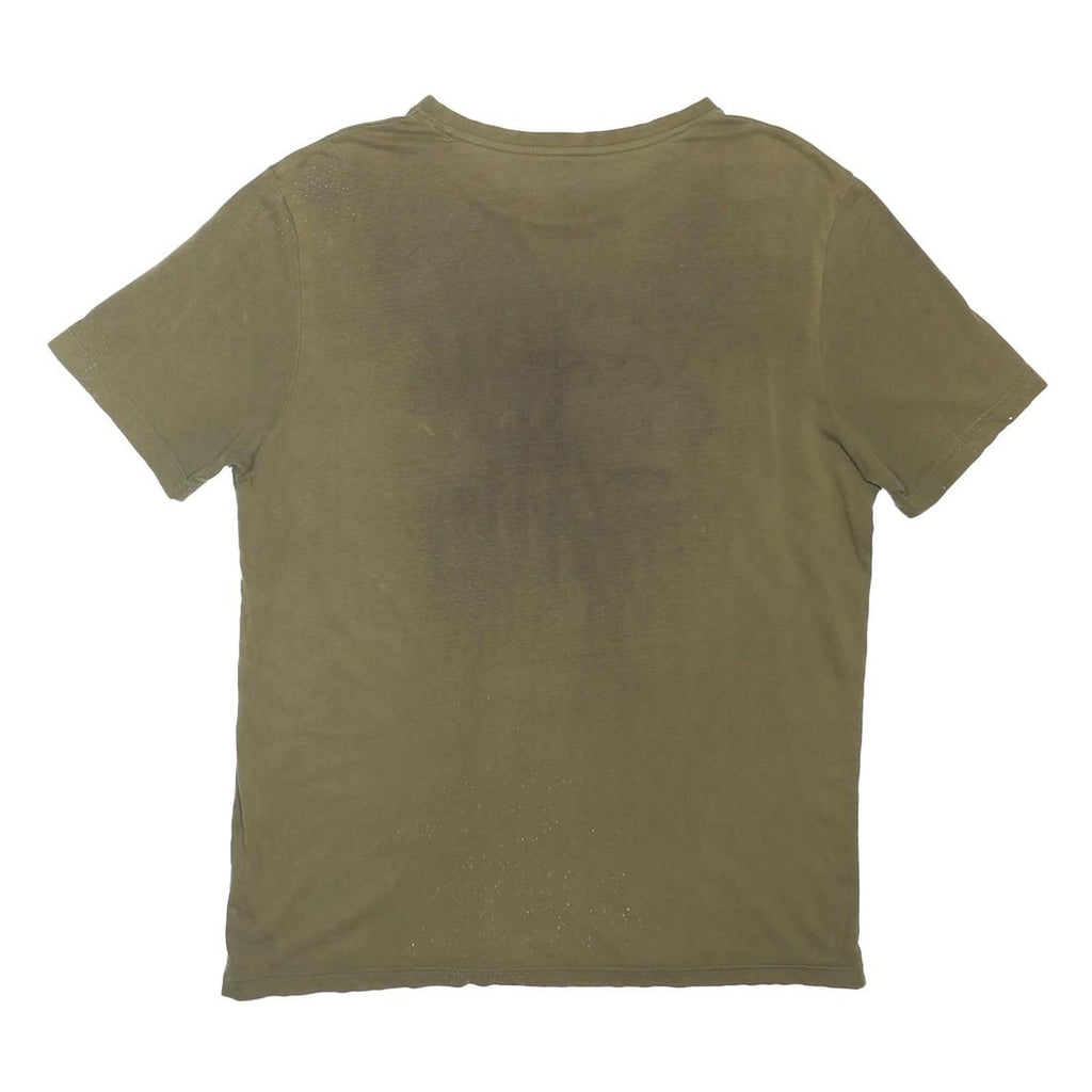PUMA Mens Green Classic T-Shirt L Short Sleeve Crew Neck Cotton Blend