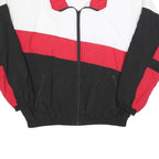PACE SETTER Mens White & Red & Black Colour Block Jacket XL Polyester Zip Track