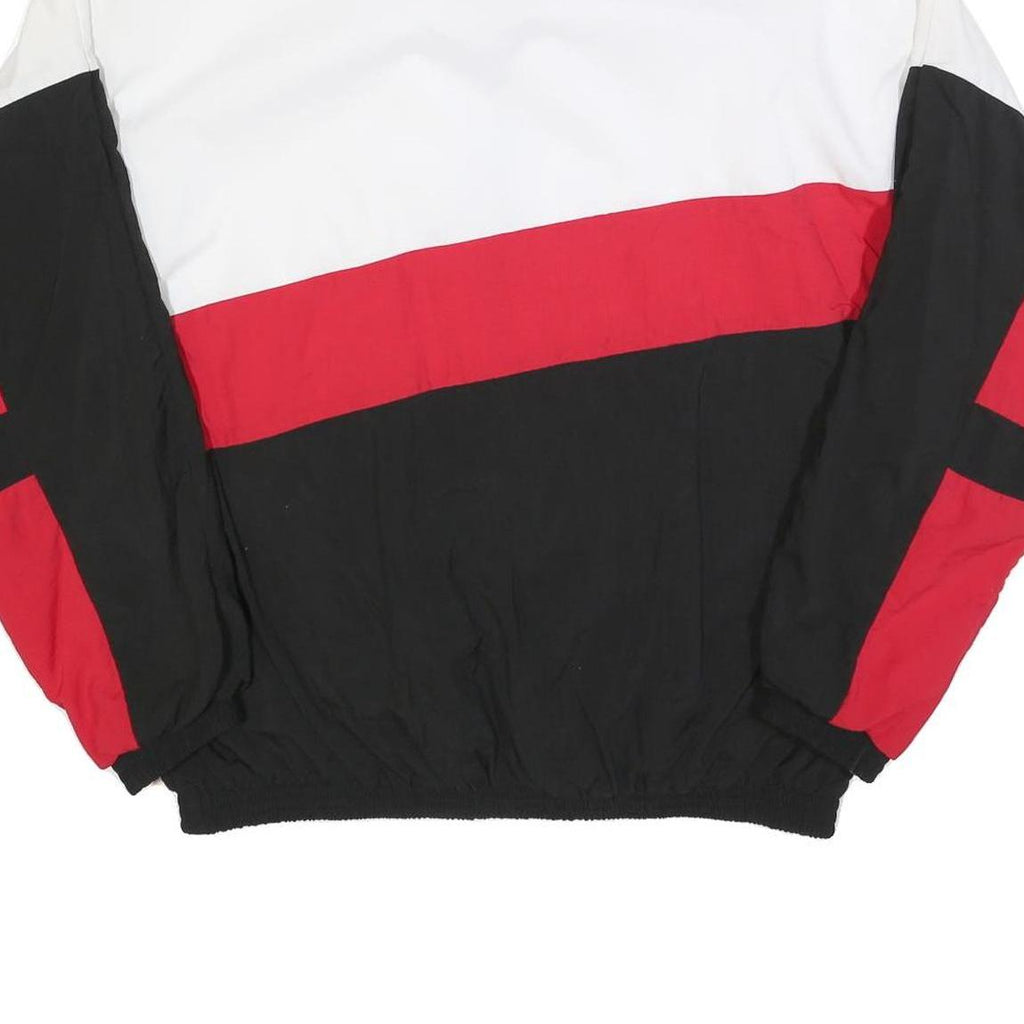 PACE SETTER Mens White & Red & Black Colour Block Jacket XL Polyester Zip Track