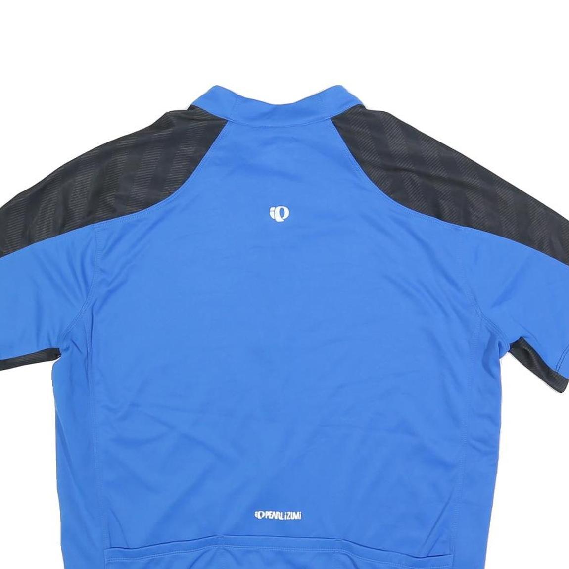 PEARL IZUMI Mens Blue & Black Cycling Jersey XL Short Sleeve Zip Neck