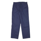 ACKERMANN Mens Polyester Blend Navy Regular Fit Straight Leg Trousers W31 L30