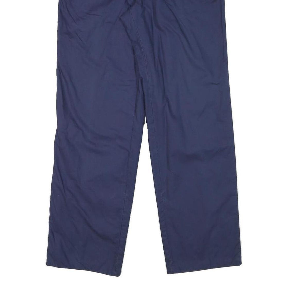 ACKERMANN Mens Polyester Blend Navy Regular Fit Straight Leg Trousers W31 L30