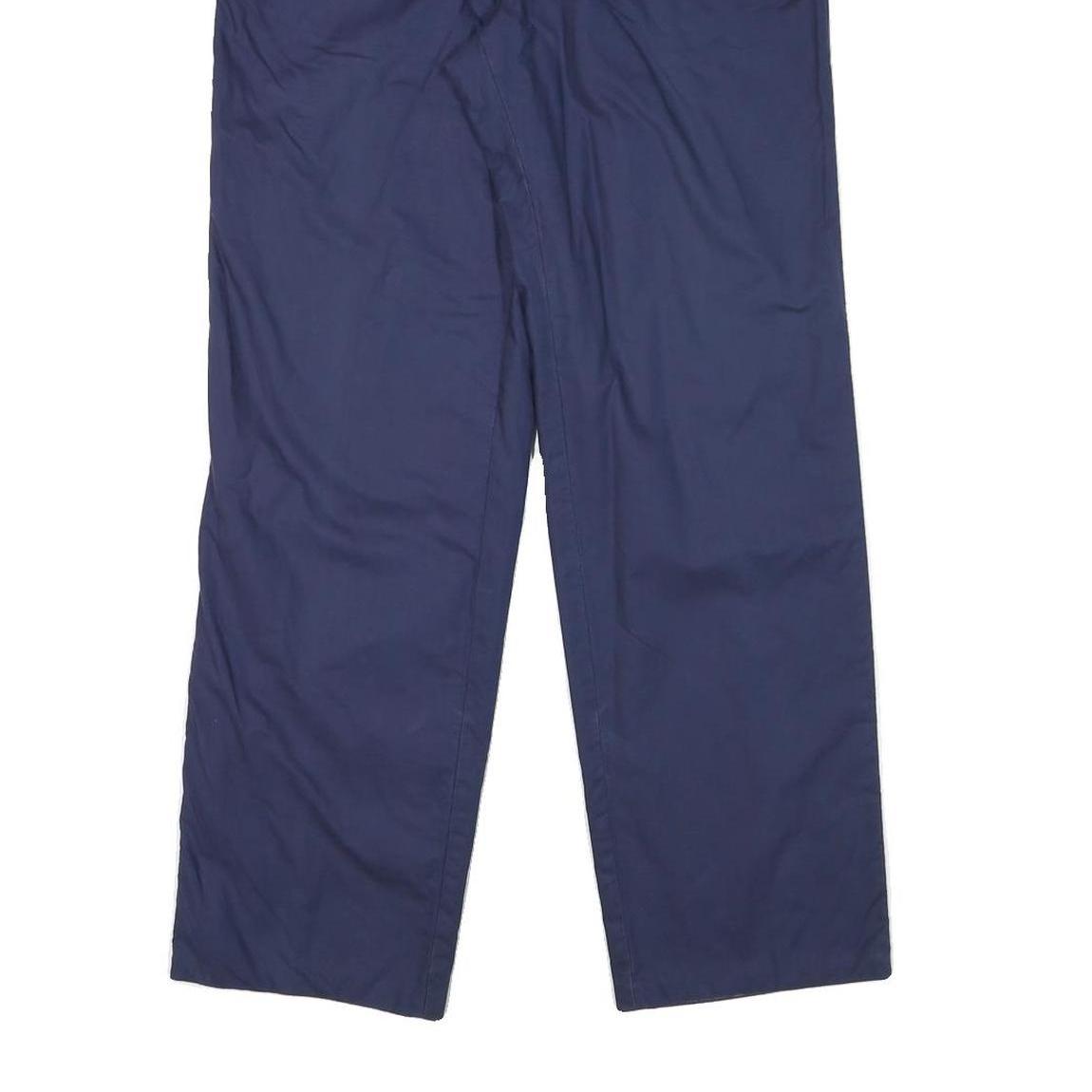 ACKERMANN Mens Polyester Blend Navy Regular Fit Straight Leg Trousers W31 L30