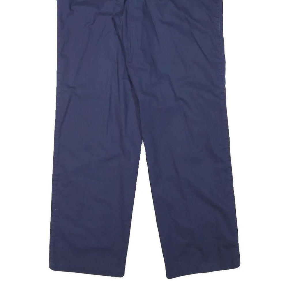 ACKERMANN Mens Polyester Blend Navy Regular Fit Straight Leg Trousers W31 L30