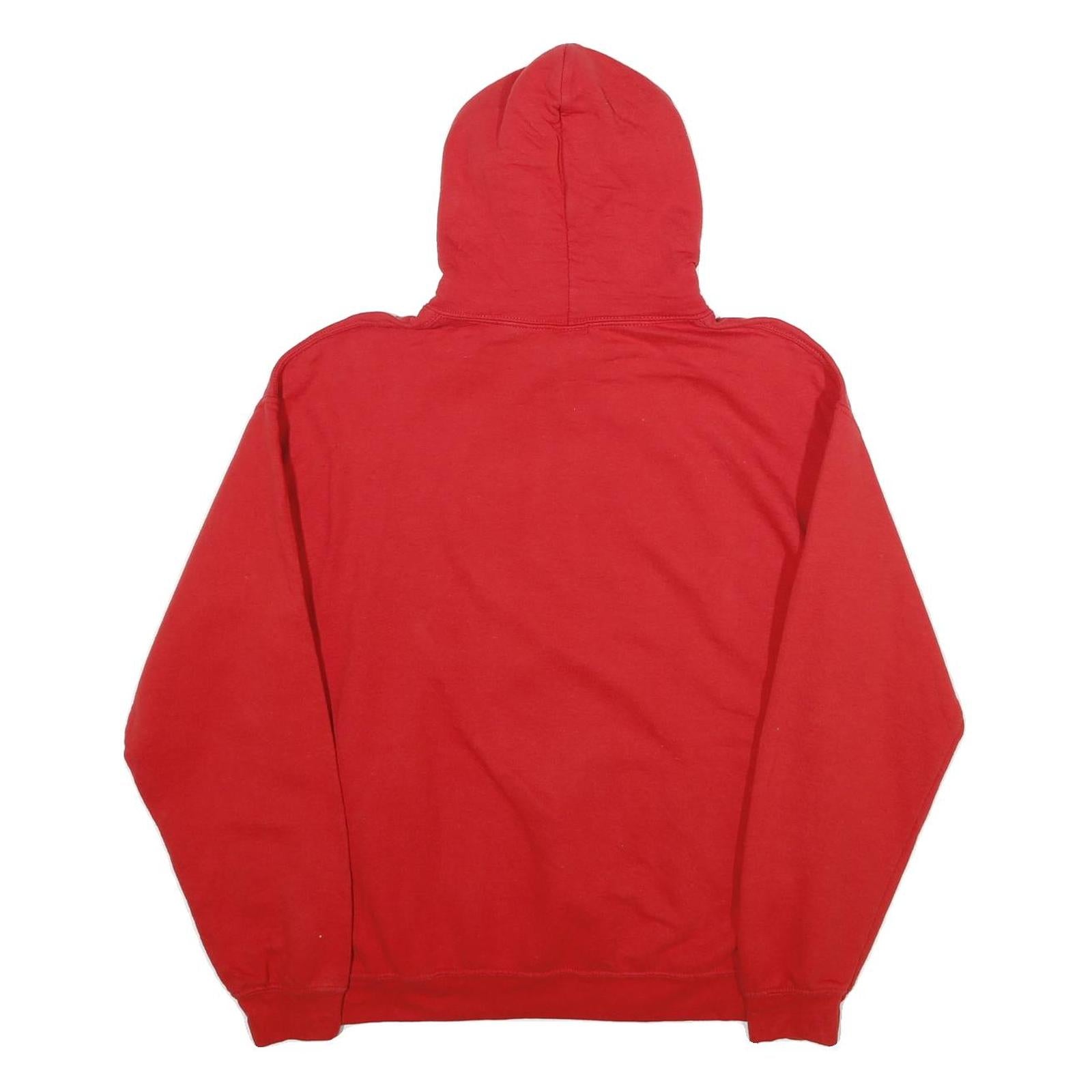 GILDAN Mens Red Black Hills Wolves Football Pullover Hoodie M Sports Graphic
