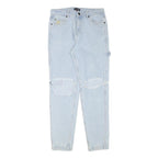 BLACK SALT Womens Relaxed Light Blue Denim Relaxed Fit W30 L31 Distressed Jeans