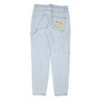 BLACK SALT Womens Relaxed Light Blue Denim Relaxed Fit W30 L31 Distressed Jeans