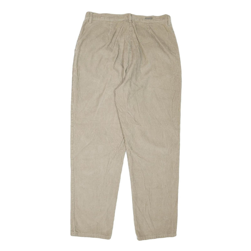 WOOLRICH Womens Cotton Blend Beige Regular Straight Trousers W34 L30 Comfortable