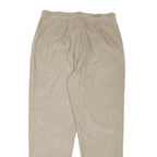 WOOLRICH Womens Cotton Blend Beige Regular Straight Trousers W34 L30 Comfortable