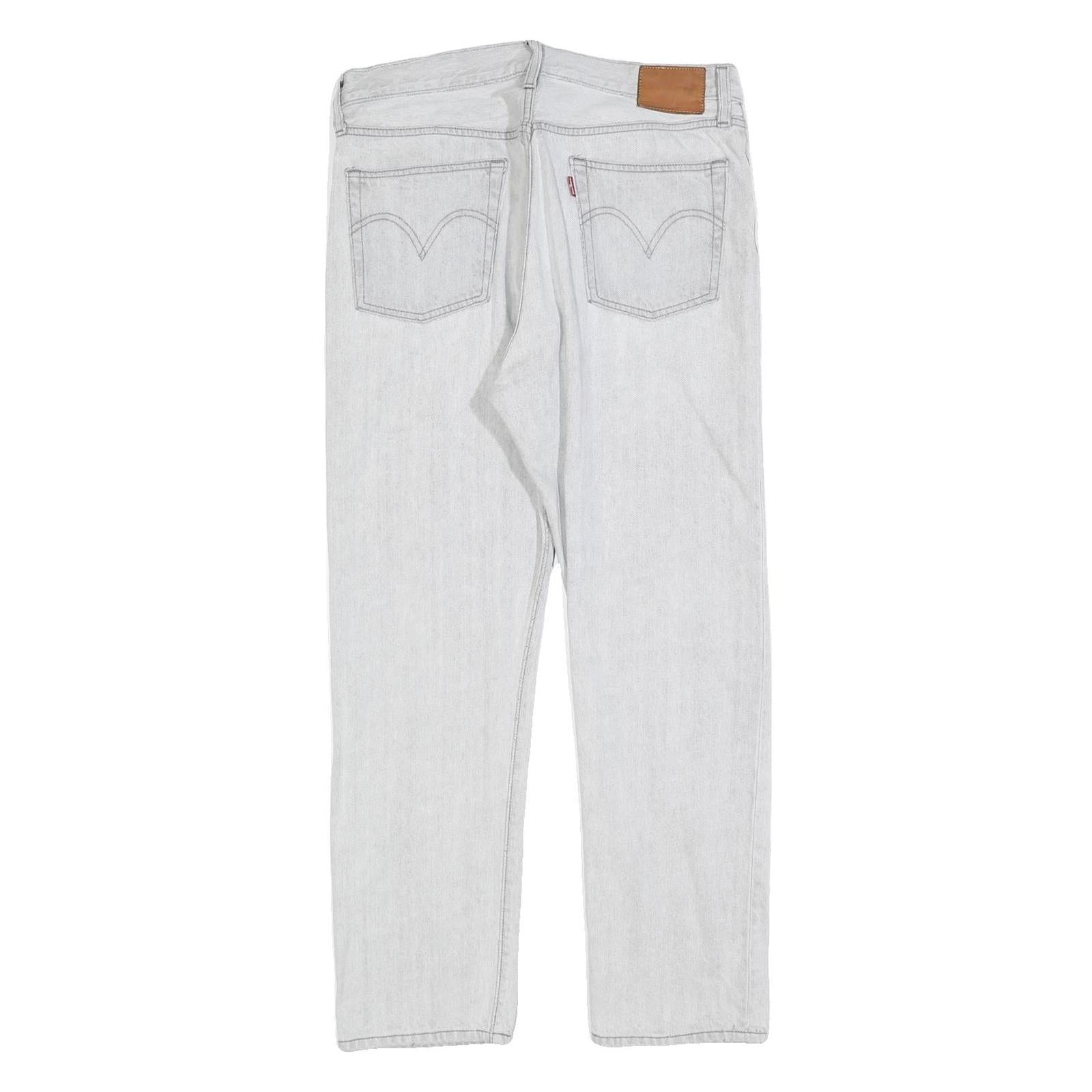 LEVI'S 501 BIG E Womens Jeans White Regular Straight Denim Raw W30 L28 Vintage