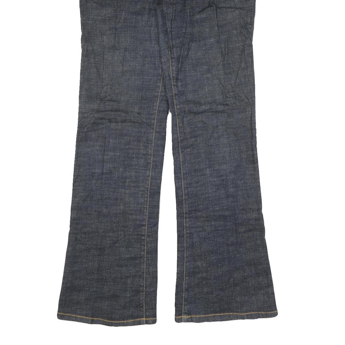 MICHAEL KORS Womens Dark Blue Regular Flared Denim Jeans W32 L33 Stylish Classic