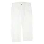 DICKIES Mens Cotton Blend White Regular Fit Straight Leg Trousers W40 L30