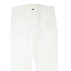 DICKIES Mens Cotton Blend White Regular Fit Straight Leg Trousers W40 L30