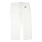 DICKIES Mens Cotton Blend White Regular Fit Straight Leg Trousers W40 L30