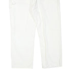 DICKIES Mens Cotton Blend White Regular Fit Straight Leg Trousers W40 L30