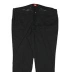 DICKIES Womens Polyester Blend Black Slim Trousers W44 L30 Workwear Zip Closure