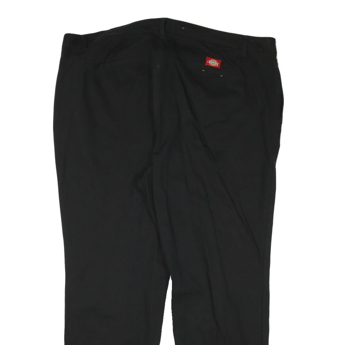 DICKIES Womens Polyester Blend Black Slim Trousers W44 L30 Workwear Zip Closure