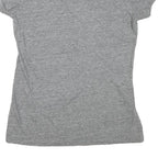 TRUE RELIGION Womens Grey Graphic T-Shirt M Short Sleeve V-Neck Cotton Blend