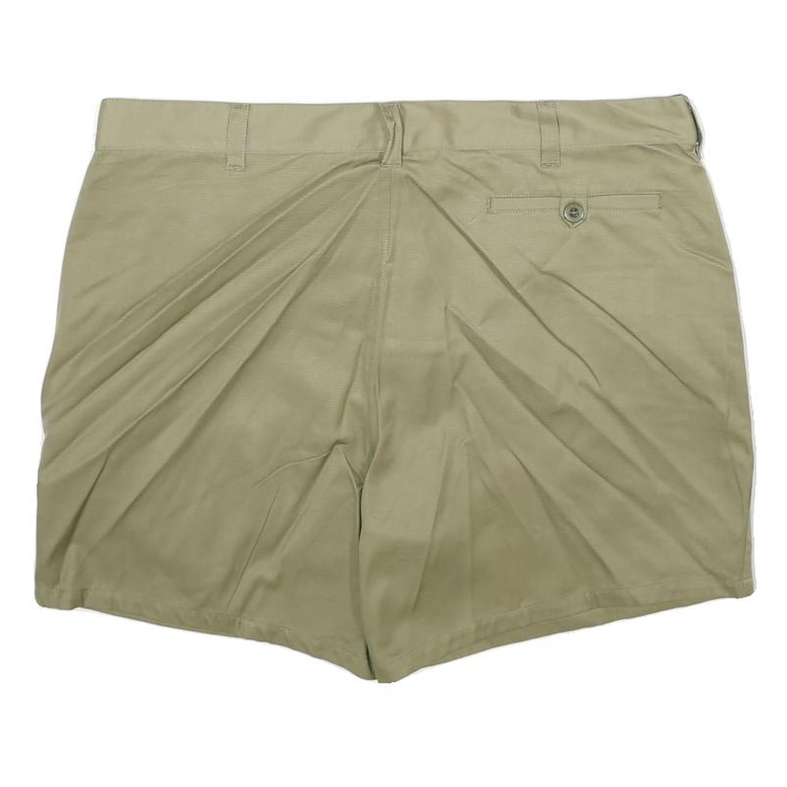 MIGROS Mens Shorts Beige Casual Plain L W34 Summer Cotton Lightweight