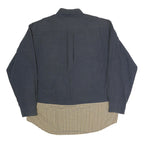 TOMMY HILFIGER Mens Navy & Yellow Check Shirt XL Button Down Cotton Casual