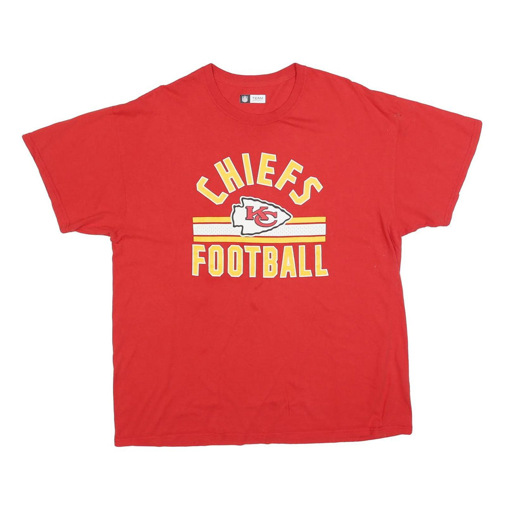 NFL Mens Red Chiefs Football Graphic T-Shirt XL Short Sleeve Crew Neck