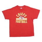 NFL Mens Red Chiefs Football Graphic T-Shirt XL Short Sleeve Crew Neck