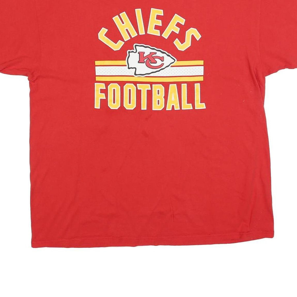 NFL Mens Red Chiefs Football Graphic T-Shirt XL Short Sleeve Crew Neck
