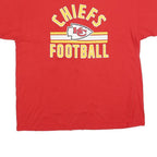 NFL Mens Red Chiefs Football Graphic T-Shirt XL Short Sleeve Crew Neck