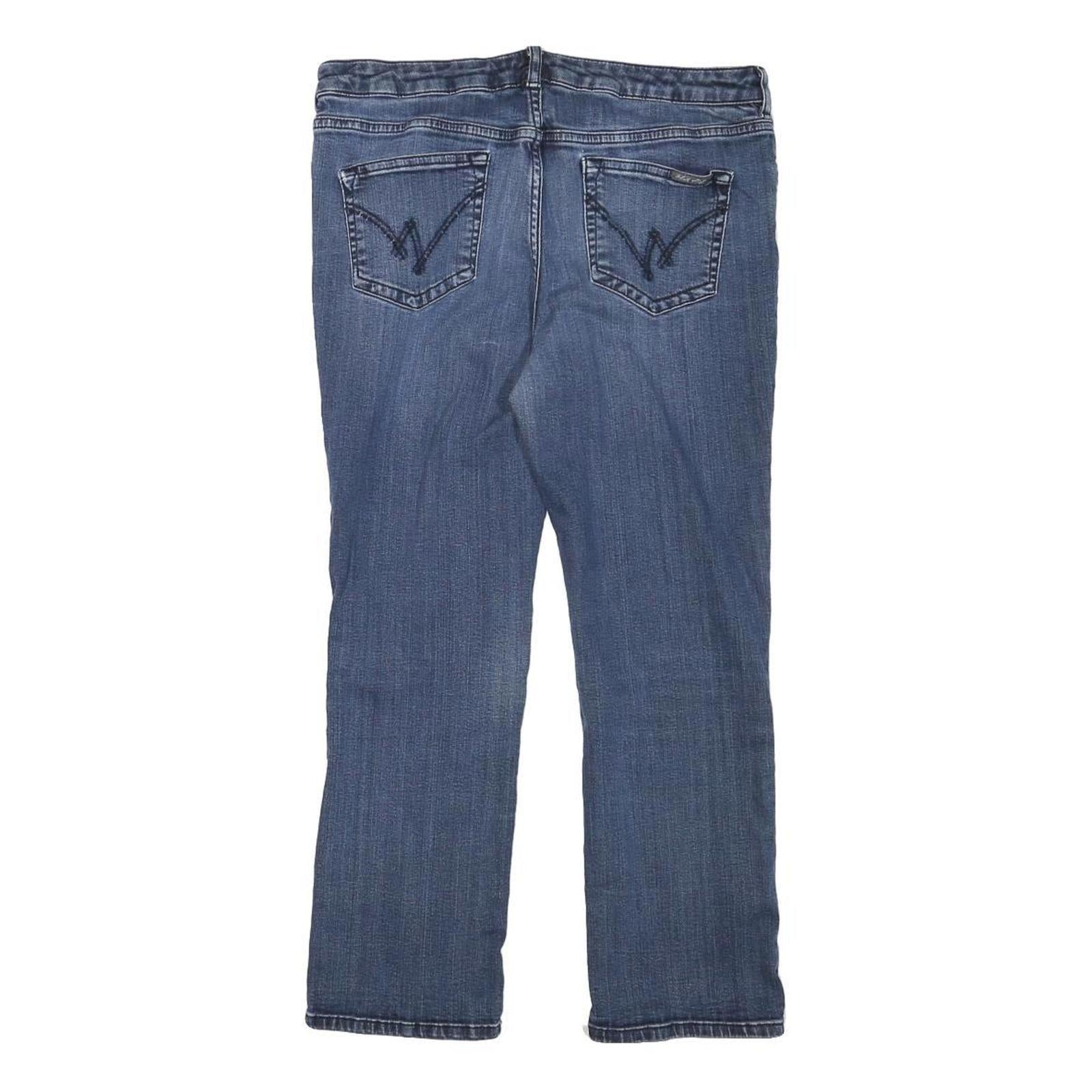 WHITE STUFF Womens Slim Fit Blue Denim Jeans W30 L24 Embroidered Pocket Detail