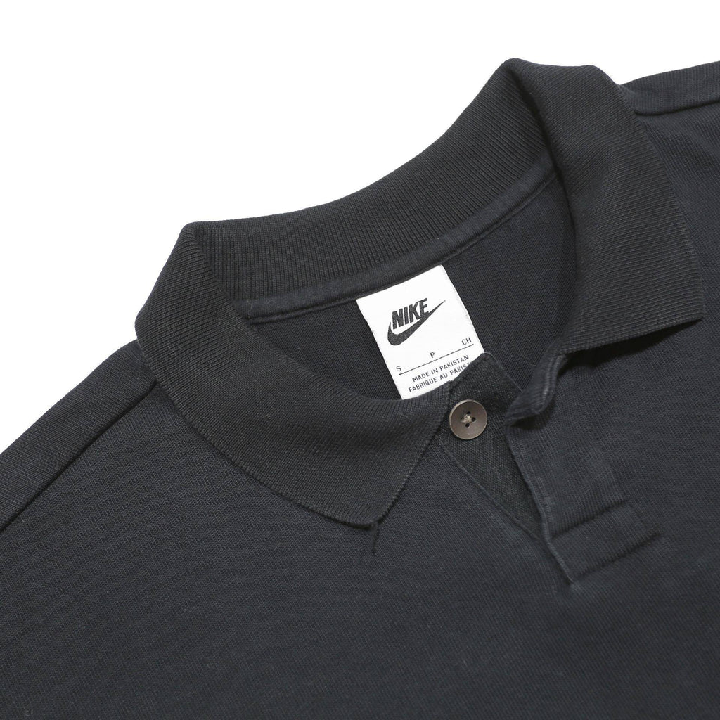 NIKE Womens Black Polo Shirt S Cotton Short Sleeve Classic Logo