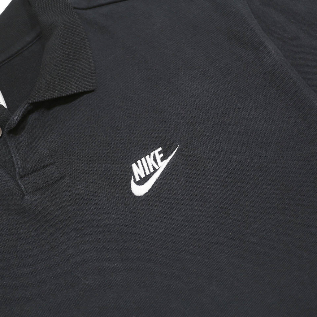 NIKE Womens Black Polo Shirt S Cotton Short Sleeve Classic Logo