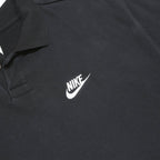 NIKE Womens Black Polo Shirt S Cotton Short Sleeve Classic Logo