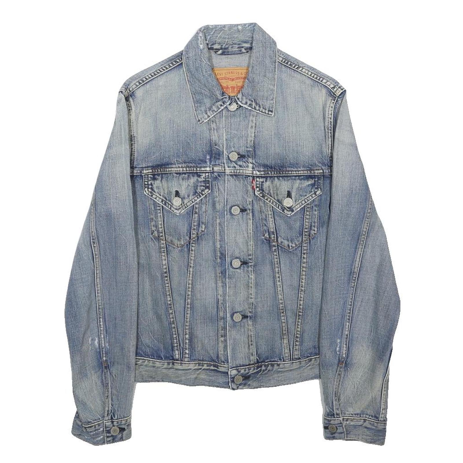 LEVI'S Mens Blue Denim Jacket S Cotton Classic Button Closure Casual